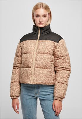 Ladies AOP Retro Puffer Jacket unionbeigedamast 3XL