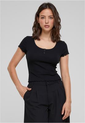 Ladies Rib Babylock Tee black 3XL