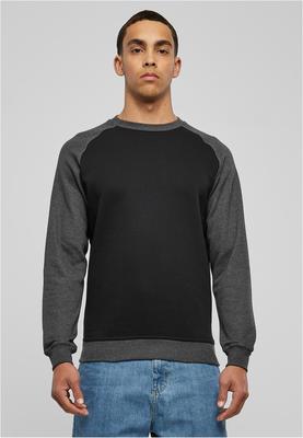2-tone Raglan Crewneck gry/blk L