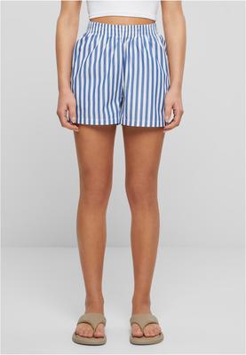 Ladies Striped Shorts white/blue 3XL