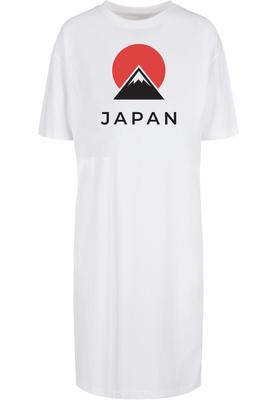 Ladies Japan Organic Oversized Slit Tee Dress white 4XL