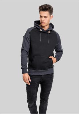 Raglan Contrast Hoody gry/blk 2XL