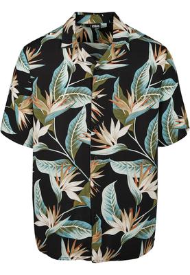 Blossoms Resort Shirt black/blossom L