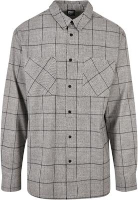 Long Oversized Checked Greyish Shirt grey/black 3XL