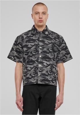 Laser Camo Printed Boxy Shirt blacklasercamo 3XL