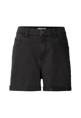 Ladies High Waist Denim Shorts black washed 26