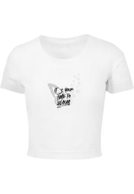 Ladies It´s Your Time To Bloom Cropped Tee black L