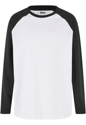 Boys Organic Oversized Raglan Longsleeve 2-Pack white/black+white/green 110/116