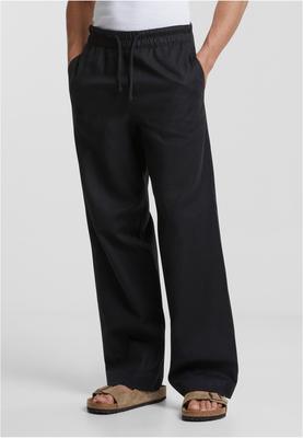 Loose Cotton Linen Pants black 3XL