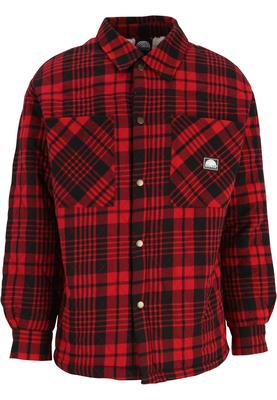 Southpole Flannel Quilted Shirt Jacket darkred L