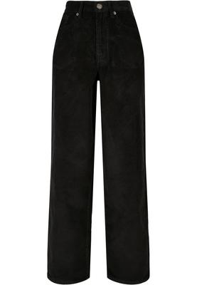 Ladies High Waist 90´S Wide Leg Corduroy Pants black 26