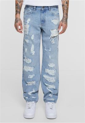 Heavy Ounce Straight Fit Heavy Destroyed Jeans new light blue heavy destroyed washed 28