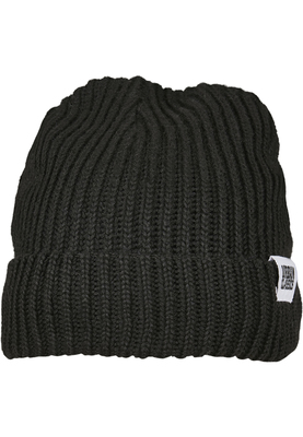 Recycled Yarn Fisherman Beanie black one size