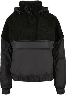 Ladies Sherpa Mix Pull Over Jacket black/black L