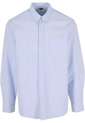 Striped Button Up Oxford Shirt lighthorizonblue/white 3XL