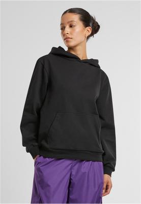 Ladies Loose Light Brushed Fleece Hoody black L