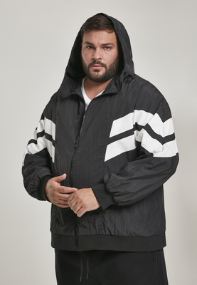 Crinkle Panel Track Jacket blk/wht 3XL