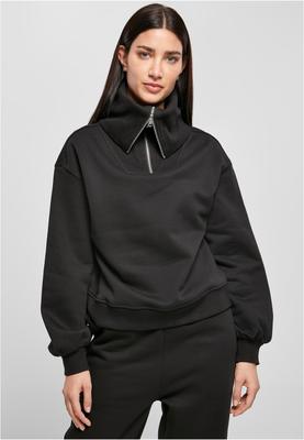 Ladies Oversized High Neck Troyer Crew black 3XL