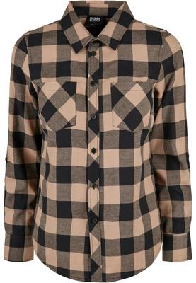 Ladies Turnup Checked Flanell Shirt blk/red L