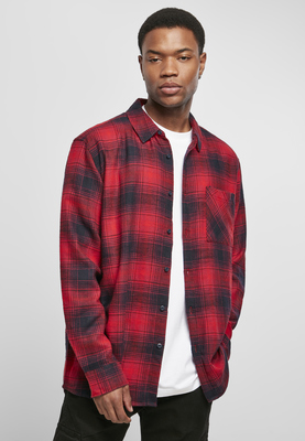 Oversized Checked Grunge Shirt black/red L
