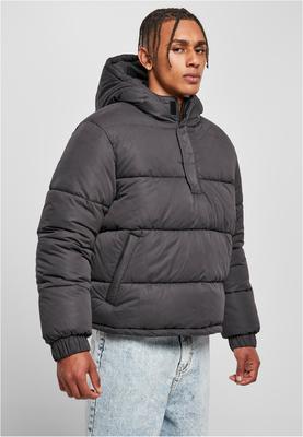 Hooded Cropped Pull Over Down Jacket black L