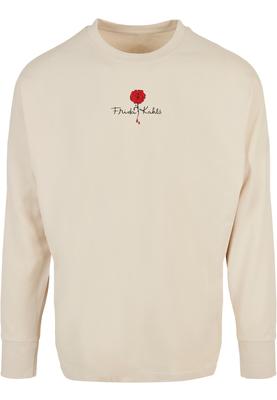 Ladies Frida Kahlo - Logo rose Oversized Cut On Sleeve Longsleeve sand M