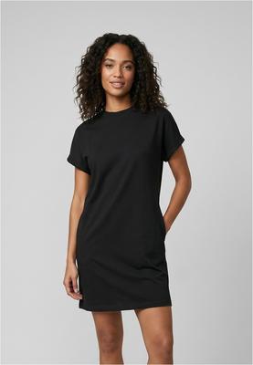 Ladies Organic Cotton Cut On Sleeve Tee Dress 2-Pack black+black L