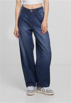 Ladies Tapered Baggy Jeans new dark blue washed 26