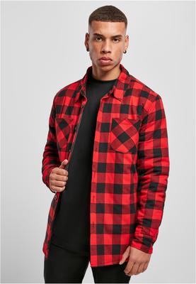 Padded Check Flannel Shirt black/red L