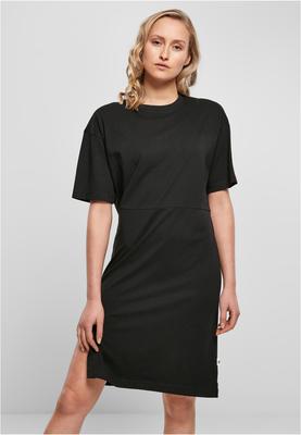 Ladies Organic Oversized Slit Tee Dress black 3XL