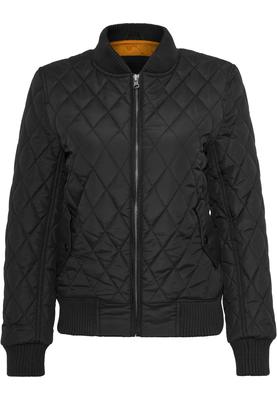 Ladies Diamond Quilt Nylon Jacket black L