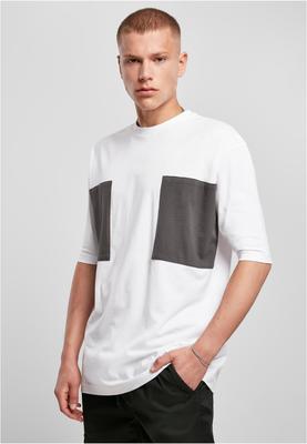 Big Double Pocket Tee white/asphalt 3XL