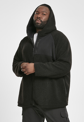 Hooded Sherpa Zip Jacket black 3XL