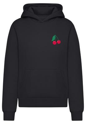 Cherry Blossom Ladies Fluffy Hoody black 3XL