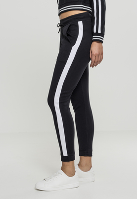 Ladies Interlock Joggpants black/white L