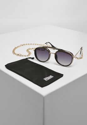 Sunglasses Ibiza With Chain black/gold one size