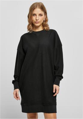 Ladies Oversized Rib Crewneck Dress black 3XL