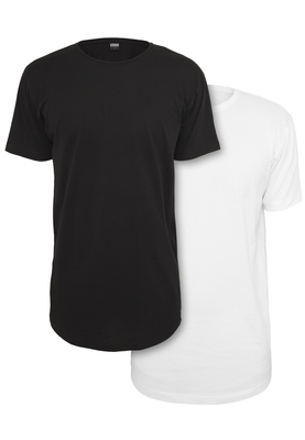 Pre-Pack Shaped Long Tee black+white 3XL