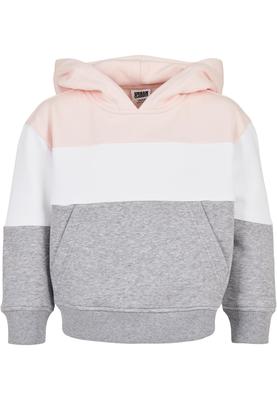 Girls Oversize 3-Tone Hoody lightrose/white/grey 110/116