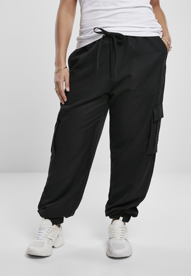 Ladies Viscose Twill Cargo Pants black 5XL