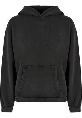 Ladies Love Acid Washed Oversized Hoody black 3XL