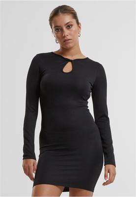 Ladies Glitter Longsleeve Dress black 3XL