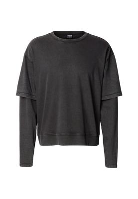 Washed Double Layered Longsleeve black 3XL