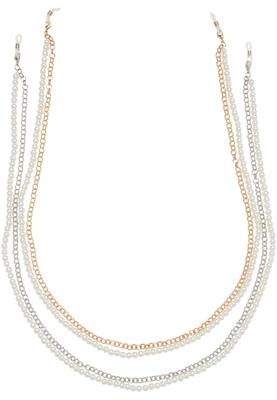 Pearl layering Sunglasses Chain 2-Pack gold/silver one size