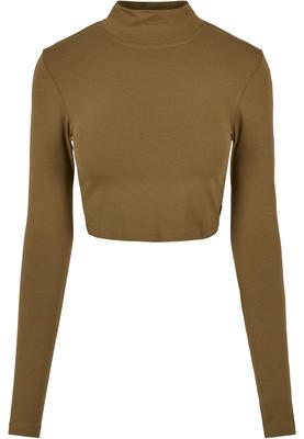 Ladies Organic Cropped Turtelneck Longsleeve whitesand 4XL