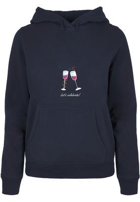 Ladies Lets celebrate Basic Hoody navy L