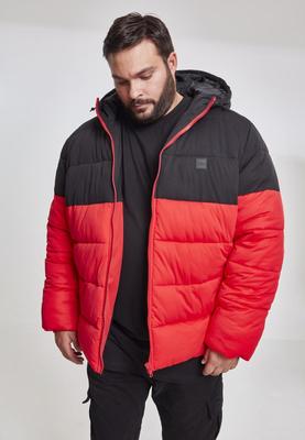 Hooded 2-Tone Puffer Jacket darkolive/black 3XL