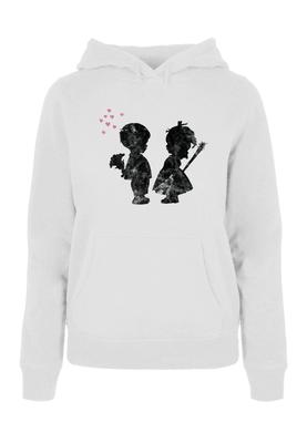 Ladies Girl with a stick Hoody white L