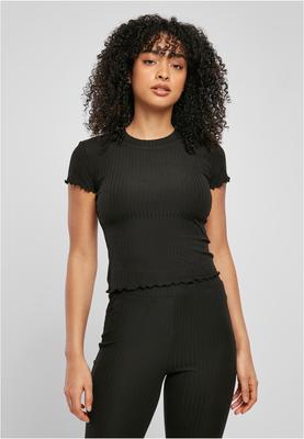 Ladies Short Rib Tee darktaupe L