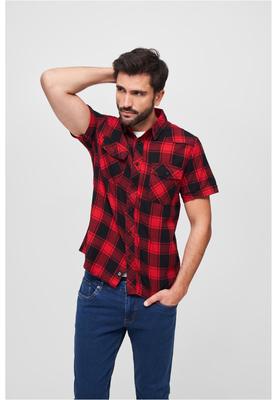 Checkshirt Halfsleeve black/grey 3XL